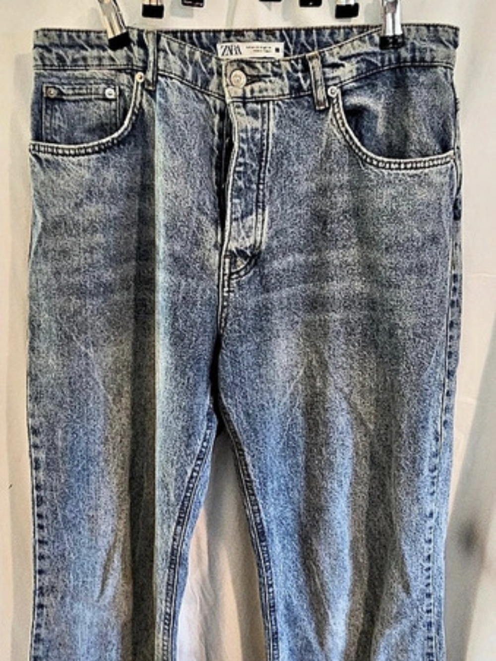 Zara Straight Leg Jeans in Blue EU 34